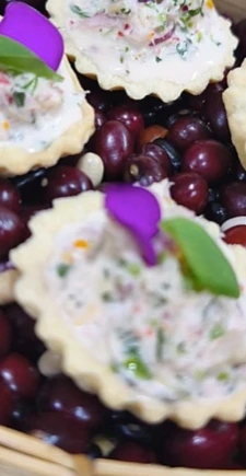 Tartaletas con pétalos